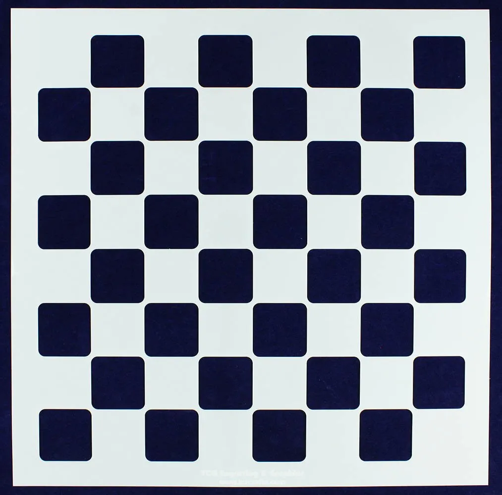 Chess/Checkerboard Stencil 14 Mil -18" X 18" - Painting /Crafts/ Templates