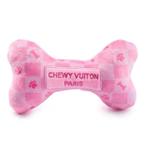 Chewy Vuiton Pink Checker Bone