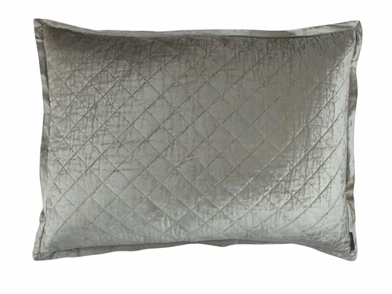 Chloe Luxe European Pillow / Ice Silver Velvet 27X36