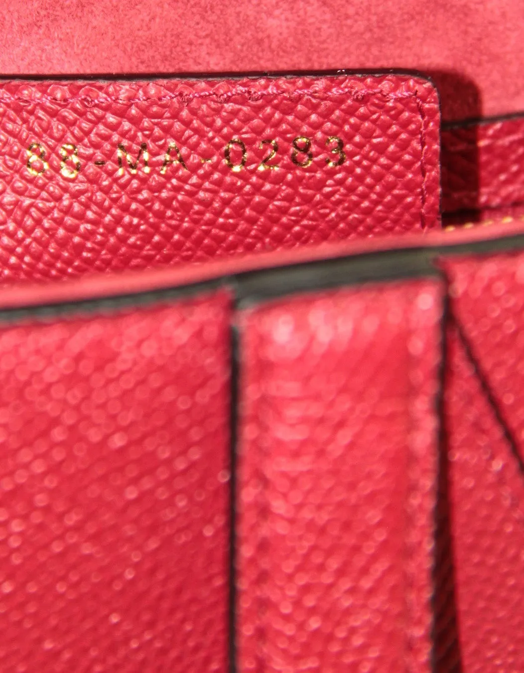 Christian Dior Red Calfskin Saddle Bag w/ Strap