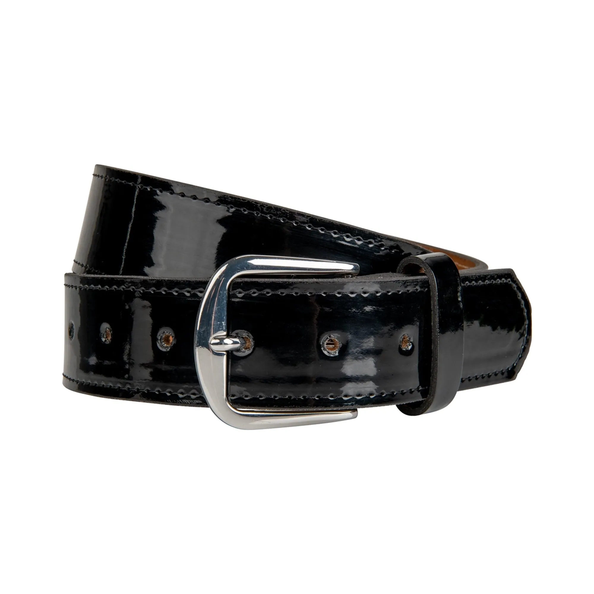 Cinturón Beisbol Softbol de Piel Charol A068 Negro Adulto