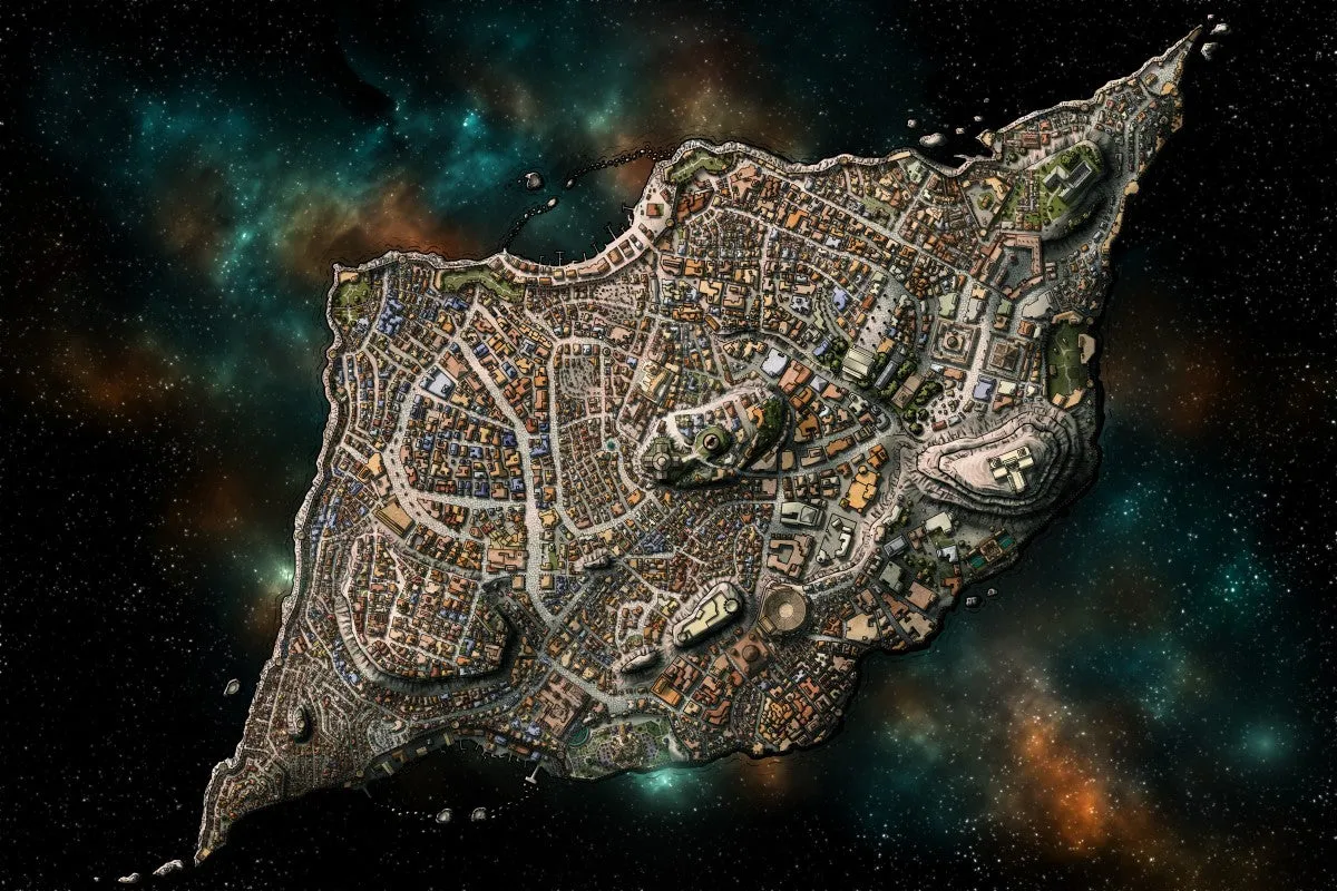 City of Masks Alex colour Fantasy Map Patreon
