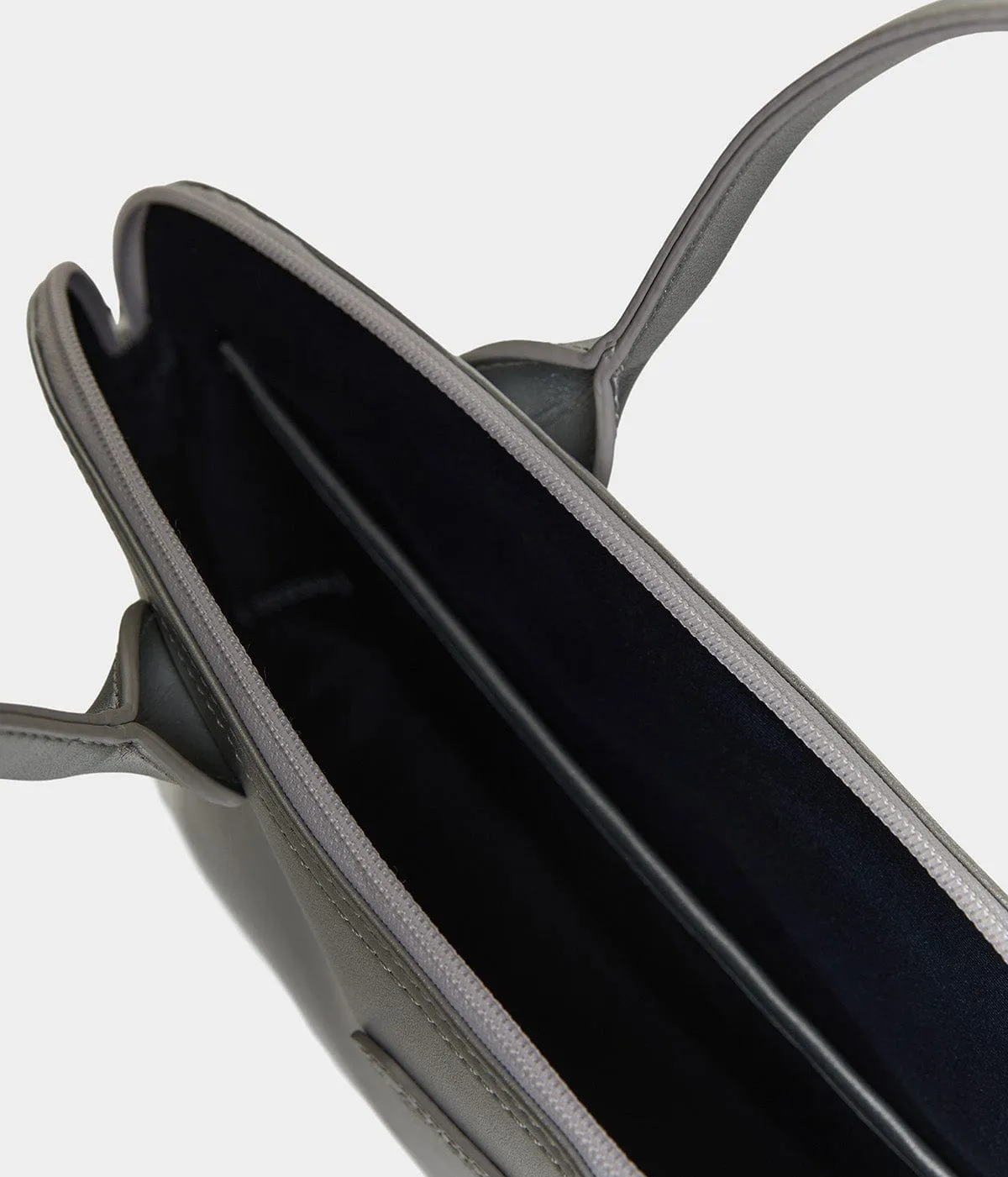 City Vegan Apple Skin Leather Briefcase | Silver