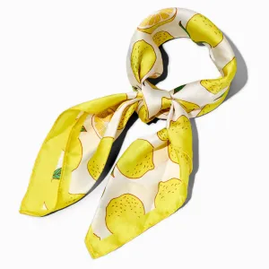 Claire's Lemon Print Silky Headwrap