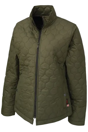 CLWJ291-Olive Women's Quilted Jacked- Tough Duck
