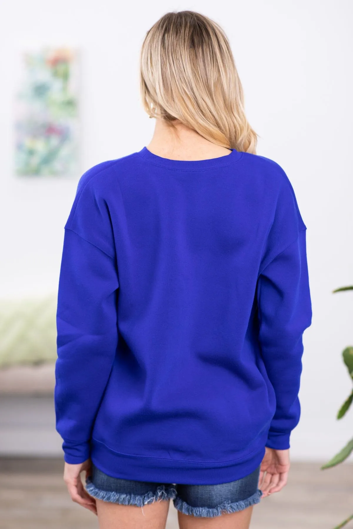 Cobalt Round Neck Sweatshirt