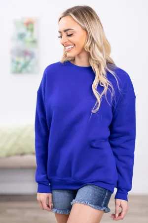 Cobalt Round Neck Sweatshirt