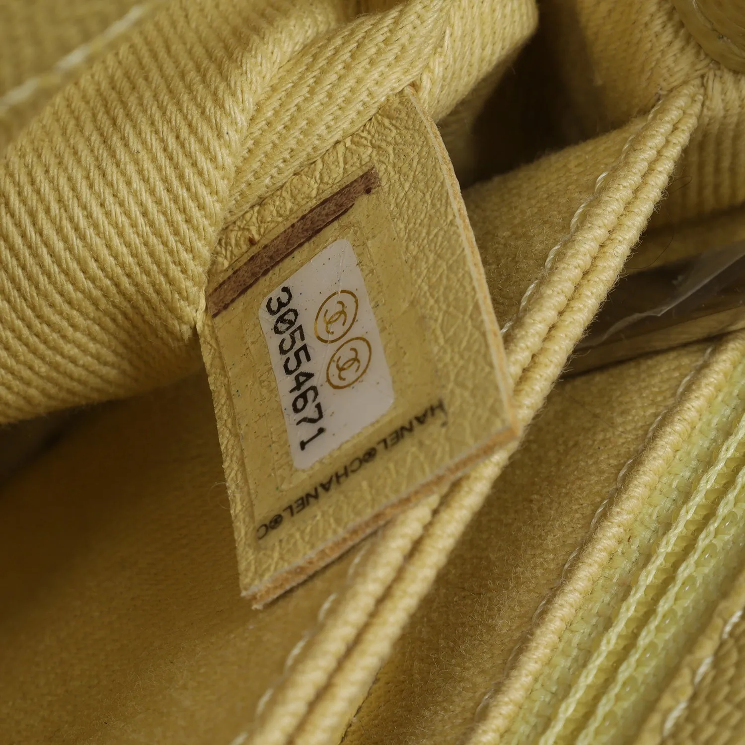 Coco Top Handle Classic Flap Bag Quilted Caviar Mini Yellow