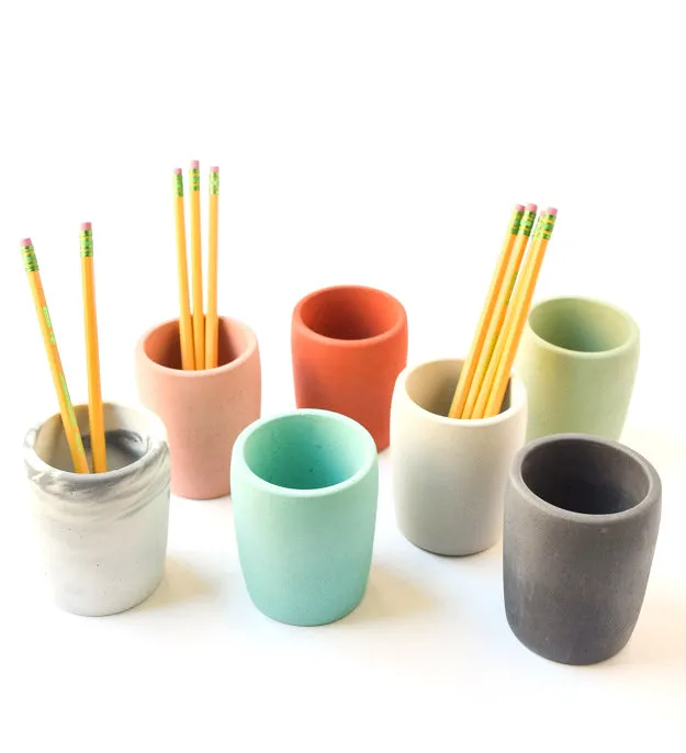 Concrete Pencil Cup for Home Office