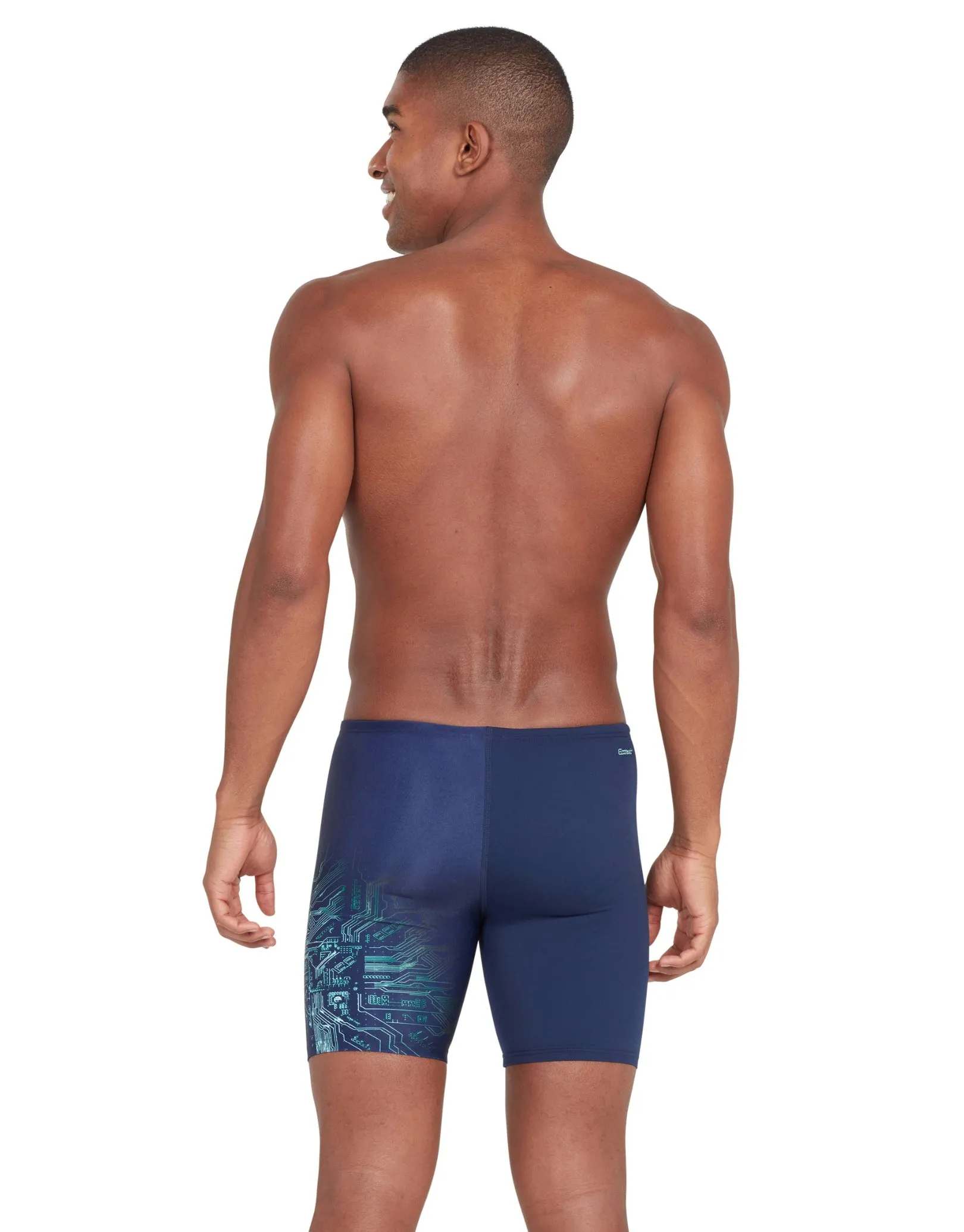 Cortex Mid Swim Jammer - Navy/Green
