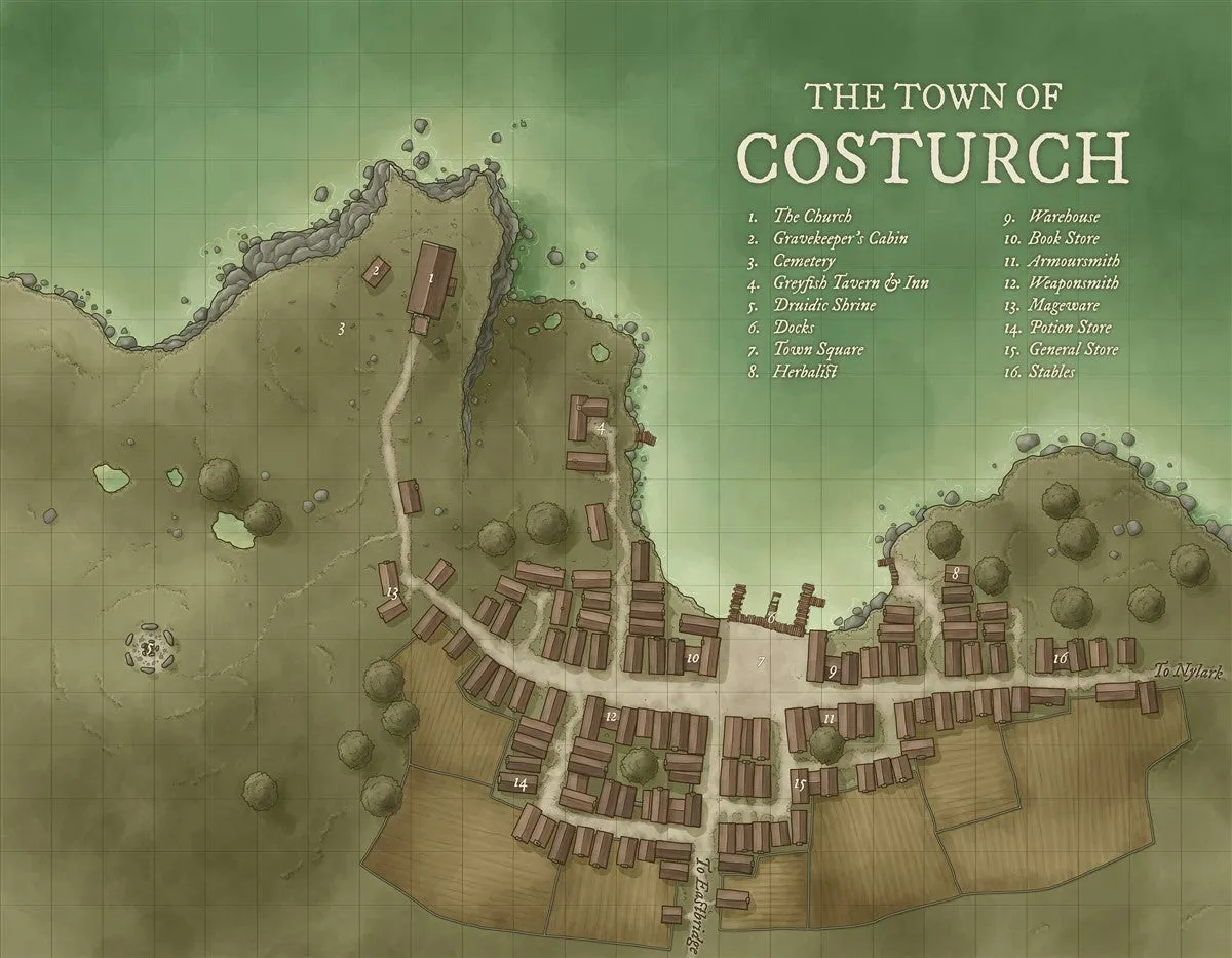Costurch Fantasy Map