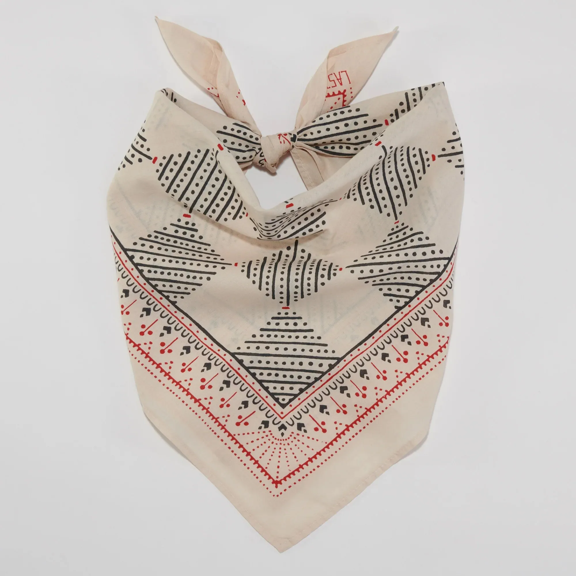 Cotton Checker Bandana - Sand