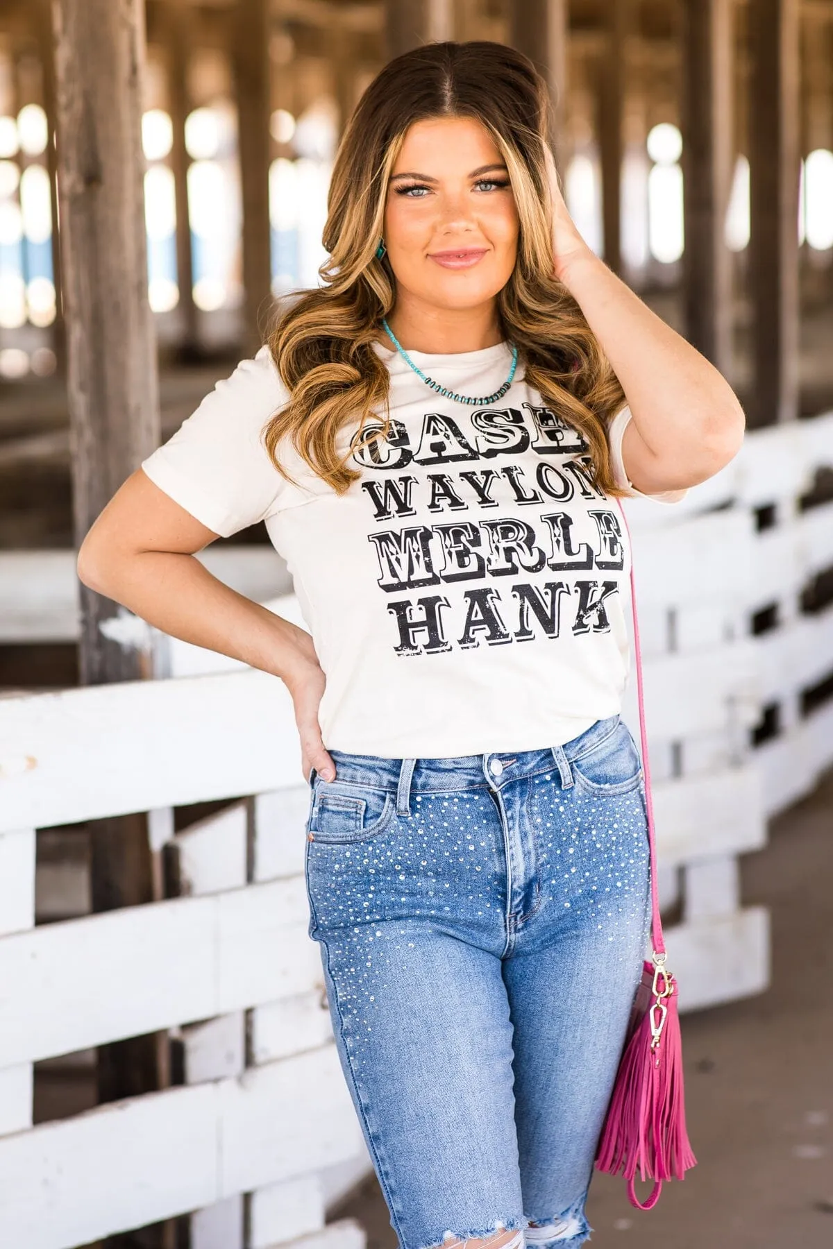 Cream Cash Waylon Merle Hank Graphic Tee