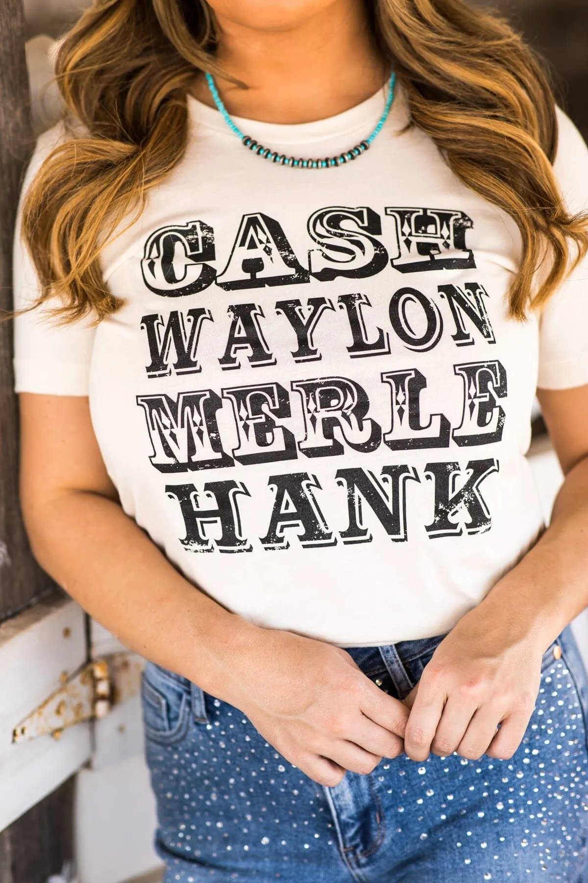 Cream Cash Waylon Merle Hank Graphic Tee