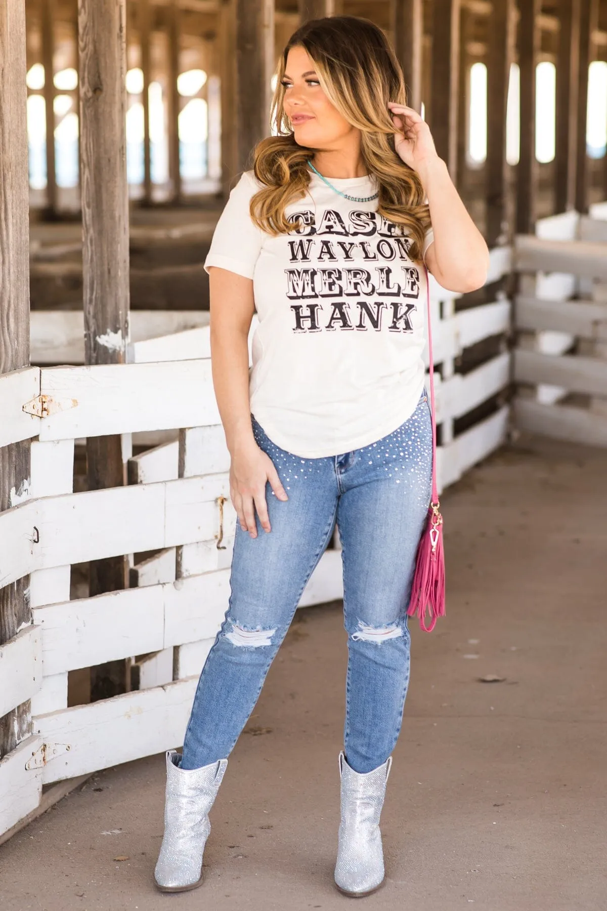 Cream Cash Waylon Merle Hank Graphic Tee