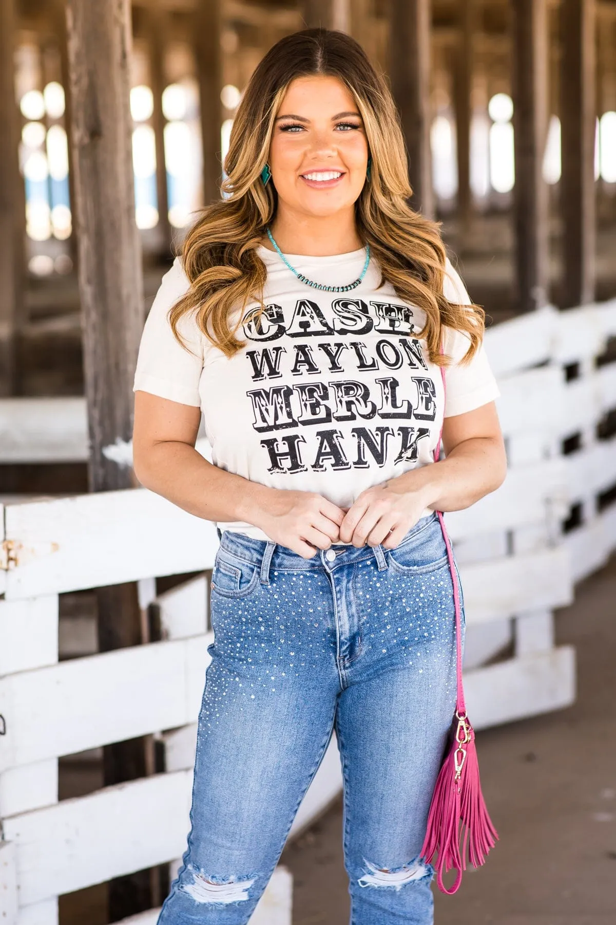 Cream Cash Waylon Merle Hank Graphic Tee