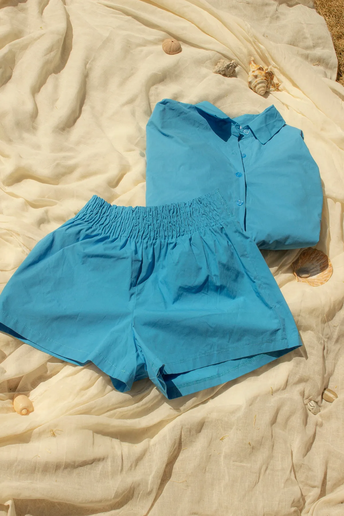 Crisp Ruched Top Colour Pop Shorts
