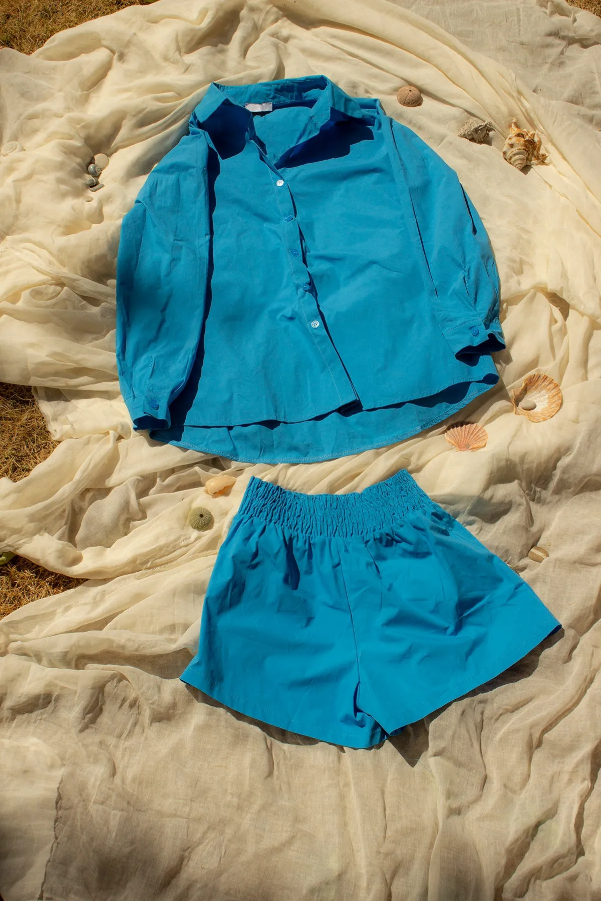 Crisp Ruched Top Colour Pop Shorts