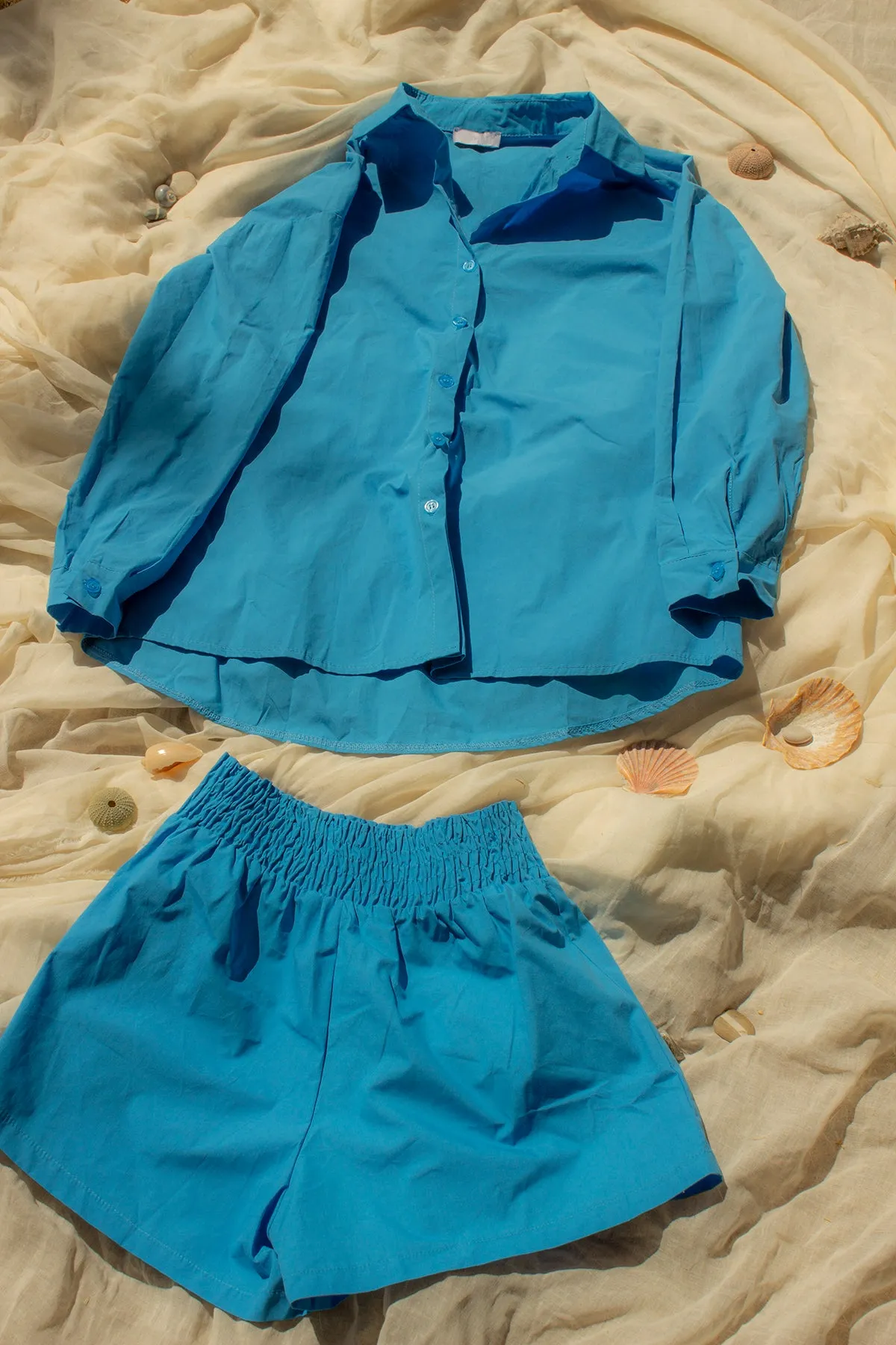 Crisp Ruched Top Colour Pop Shorts