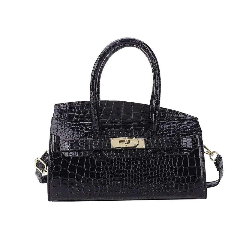 Cross-Border Crocodile Pattern Platinum Bag for Women2023New Ladies' Bags Large Capacity Handbag Commuter Crossbody Women's Bag