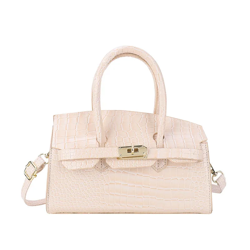 Cross-Border Crocodile Pattern Platinum Bag for Women2023New Ladies' Bags Large Capacity Handbag Commuter Crossbody Women's Bag