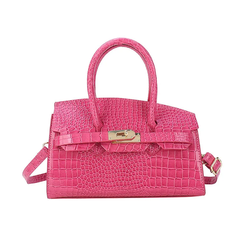 Cross-Border Crocodile Pattern Platinum Bag for Women2023New Ladies' Bags Large Capacity Handbag Commuter Crossbody Women's Bag
