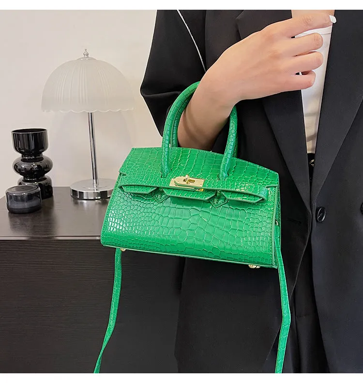 Cross-Border Crocodile Pattern Platinum Bag for Women2023New Ladies' Bags Large Capacity Handbag Commuter Crossbody Women's Bag