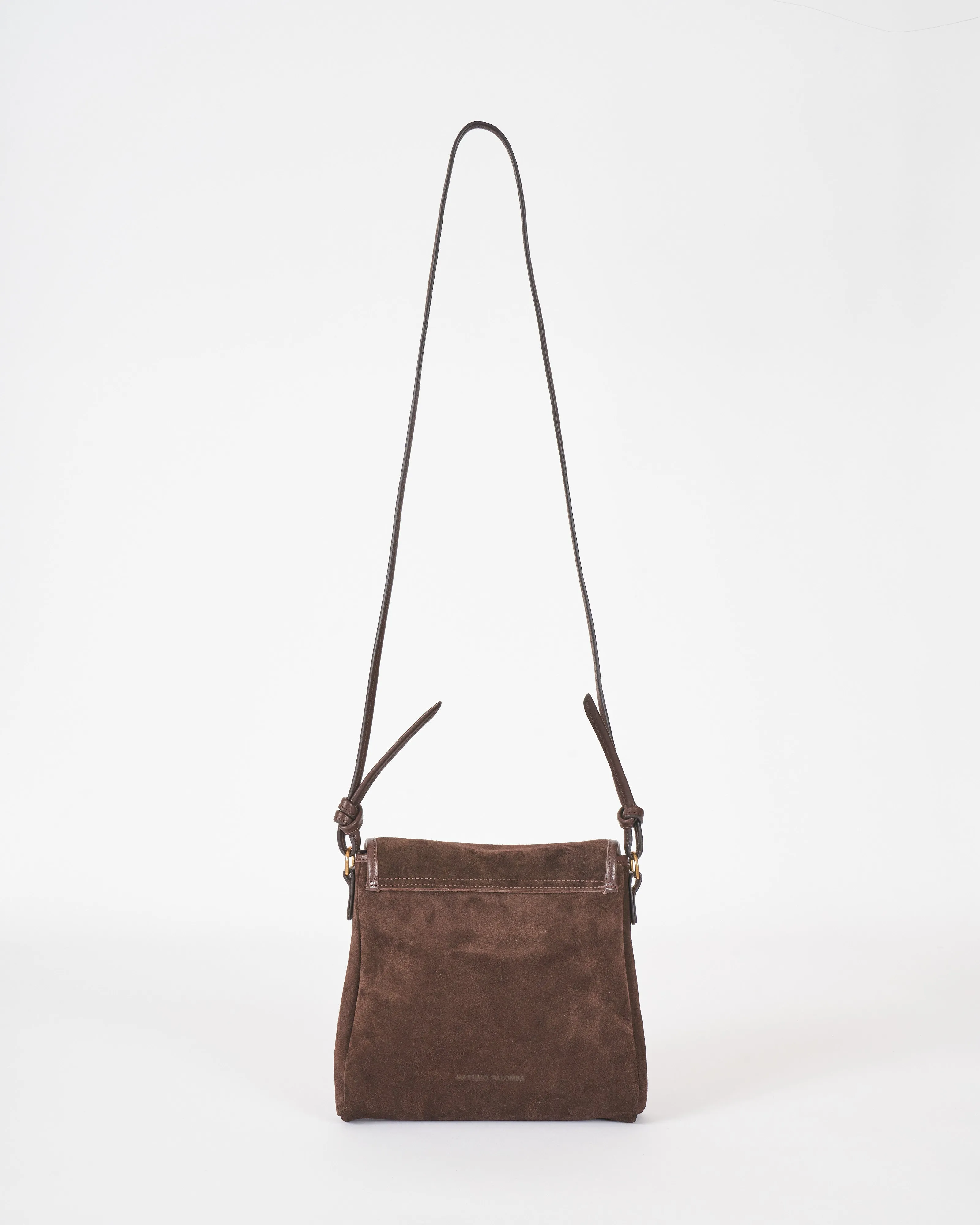 crossbody bag - ebano suede