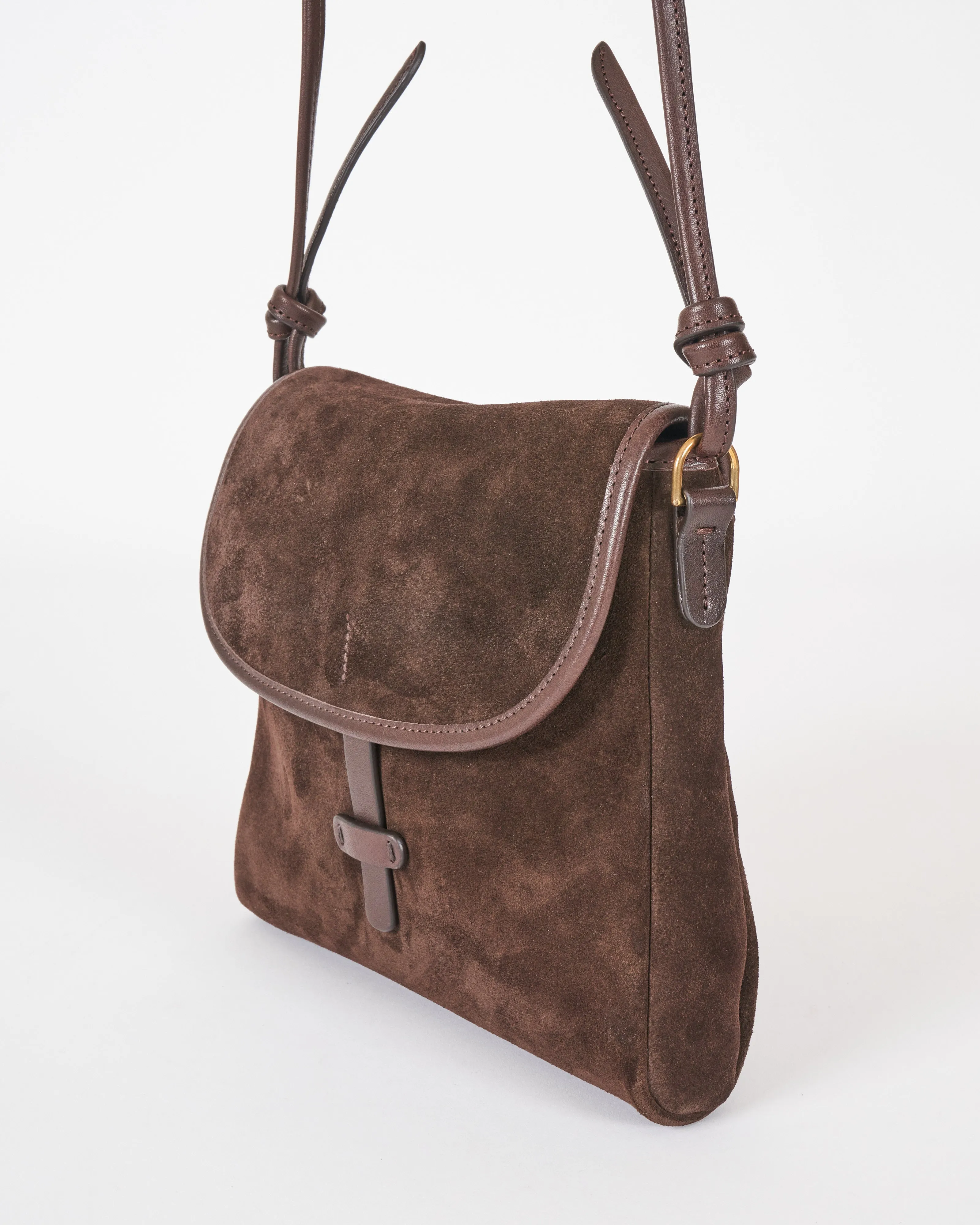 crossbody bag - ebano suede