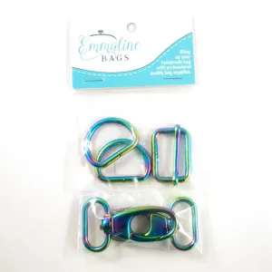 Crossbody Bag Hardware Kit - Iridescent Rainbow