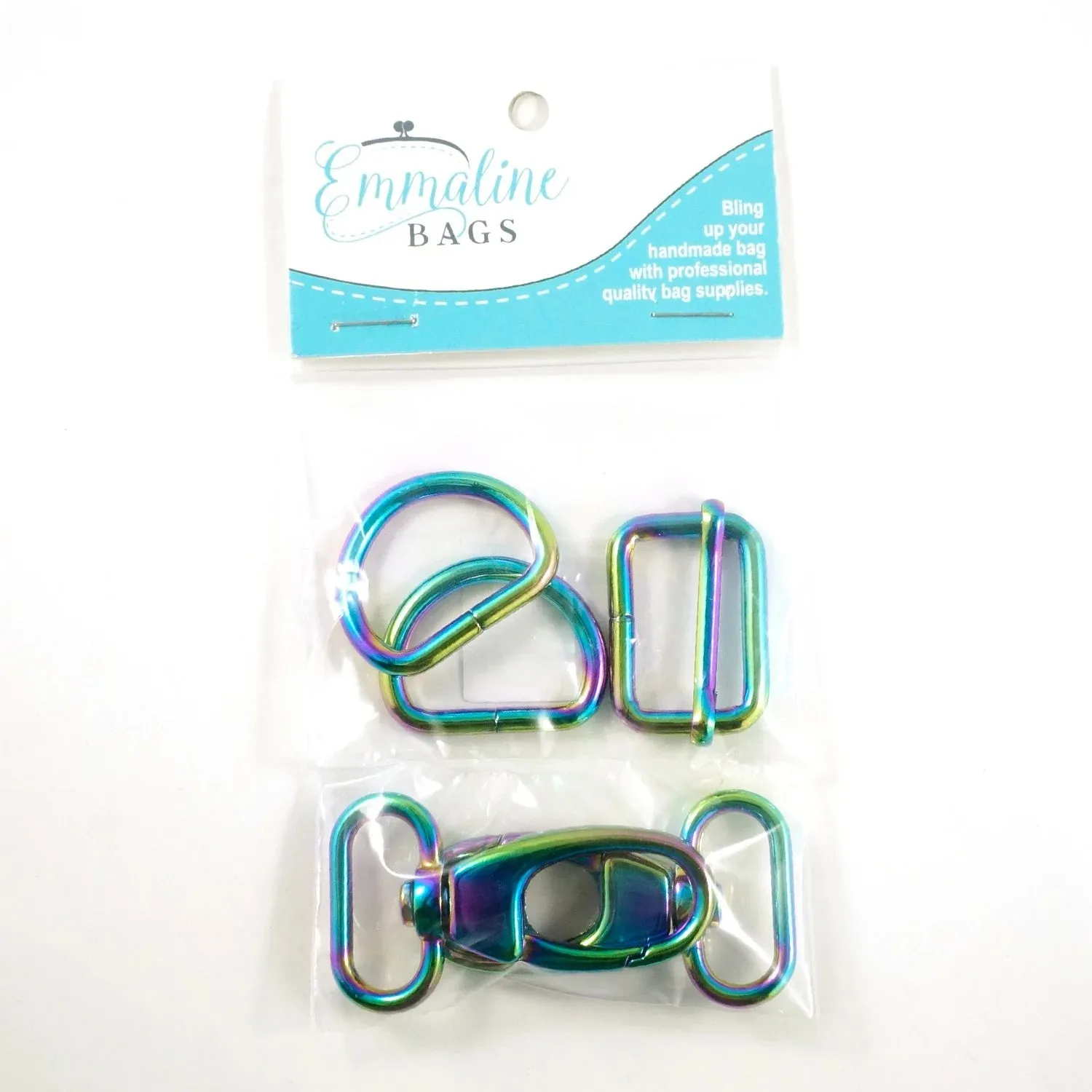 Crossbody Bag Hardware Kit - Iridescent Rainbow