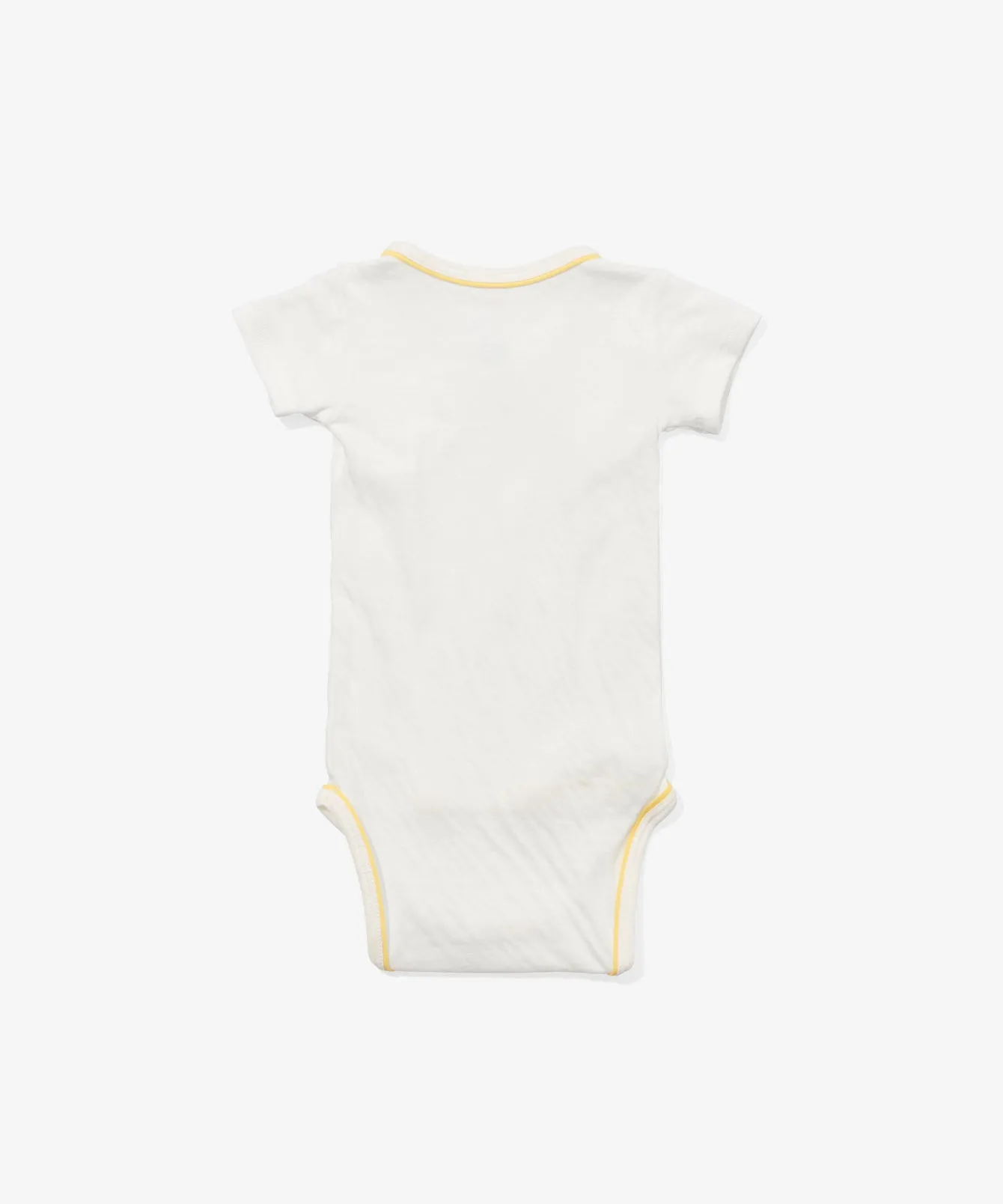Crossbody Short Sleeve One-piece, Yellow Piping