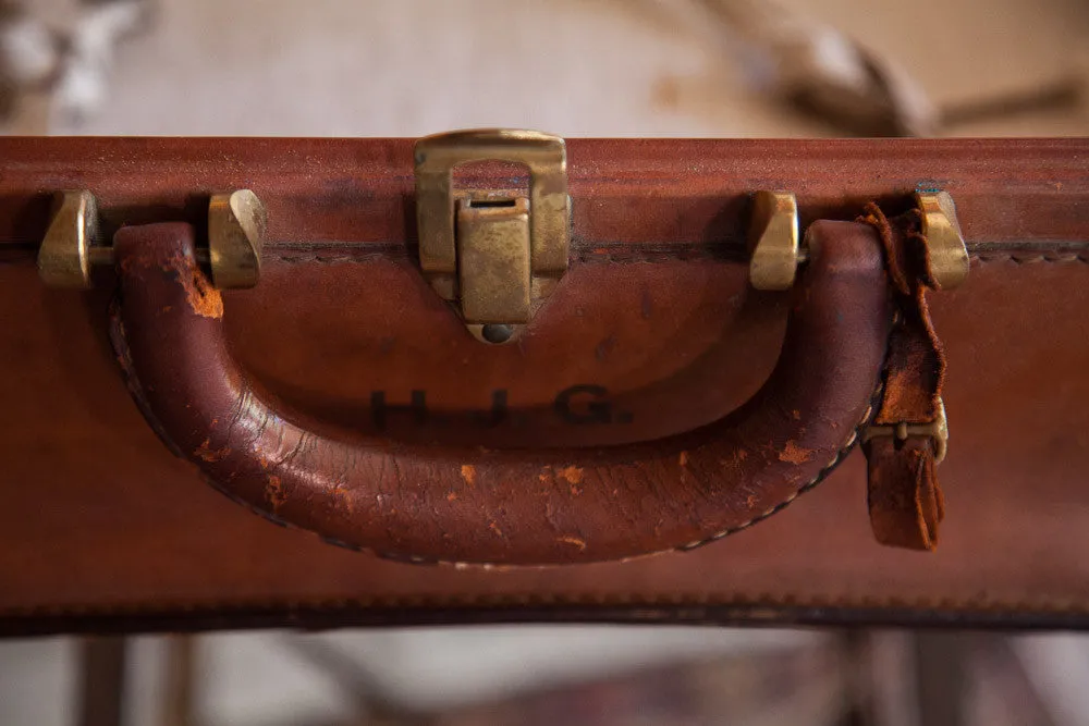 Crouch Fitzgerald Leather Suitcase