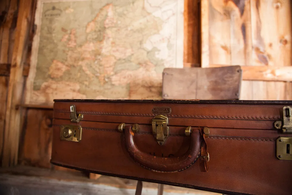 Crouch Fitzgerald Leather Suitcase