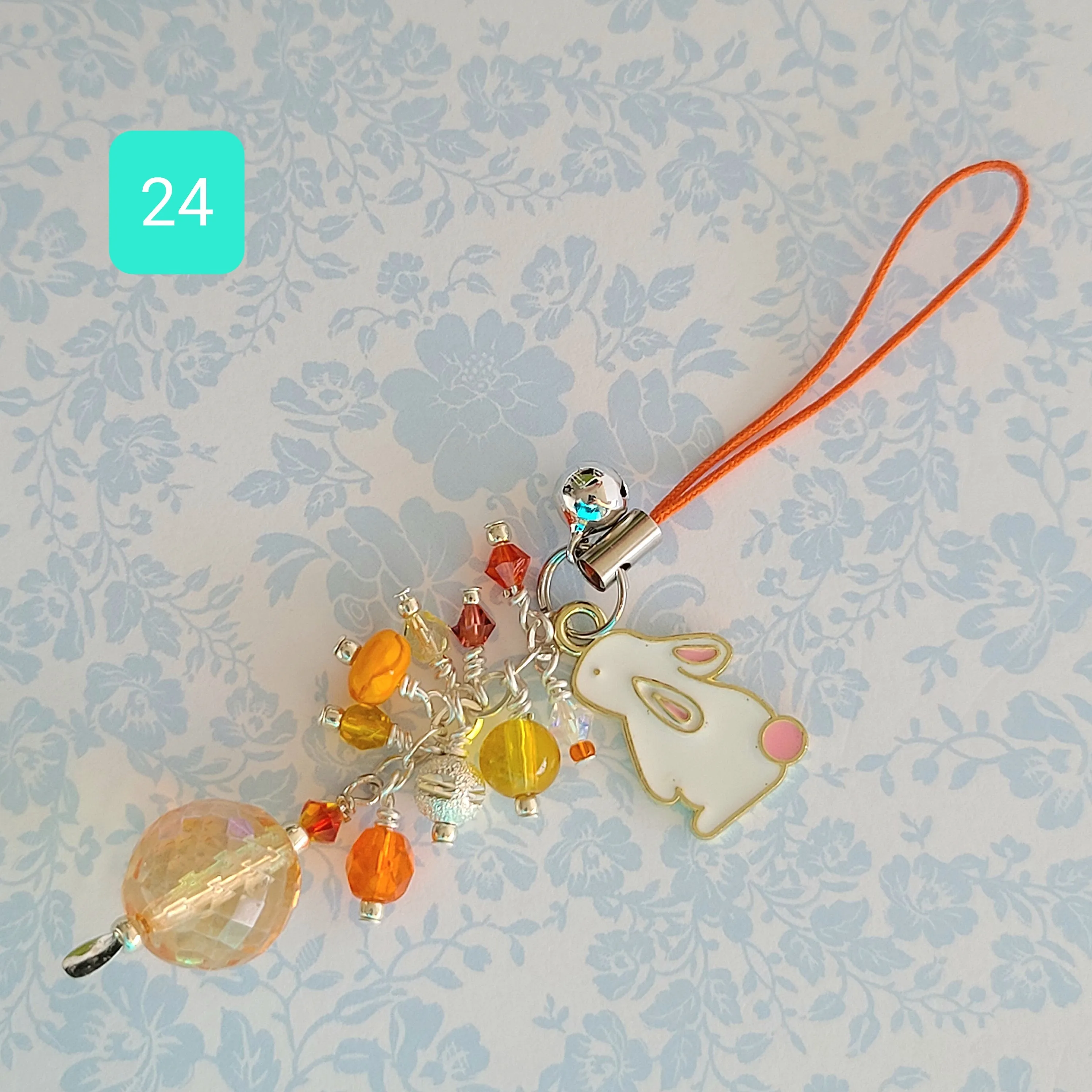 Crystal Bunny Bag/Cell Phone Charms