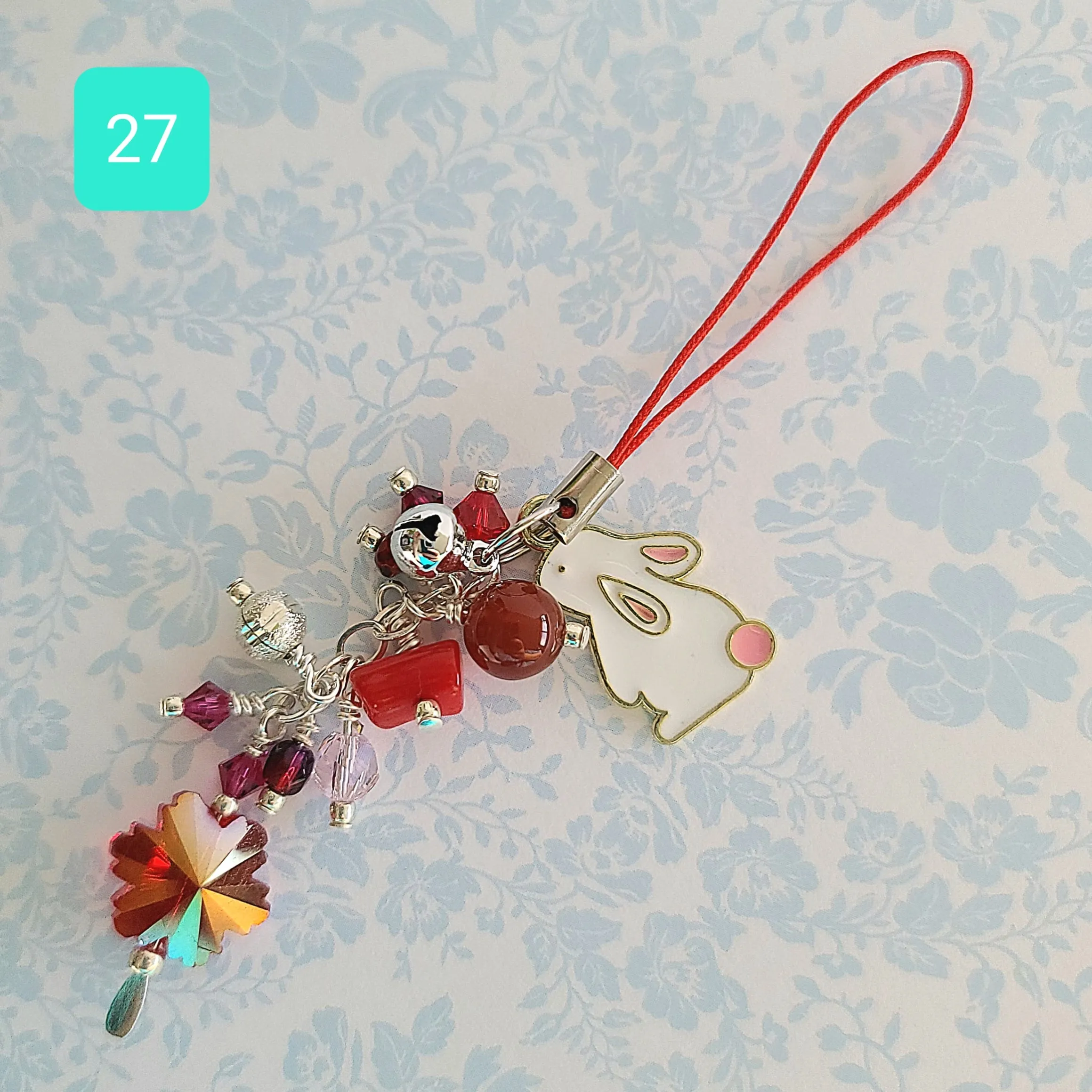Crystal Bunny Bag/Cell Phone Charms