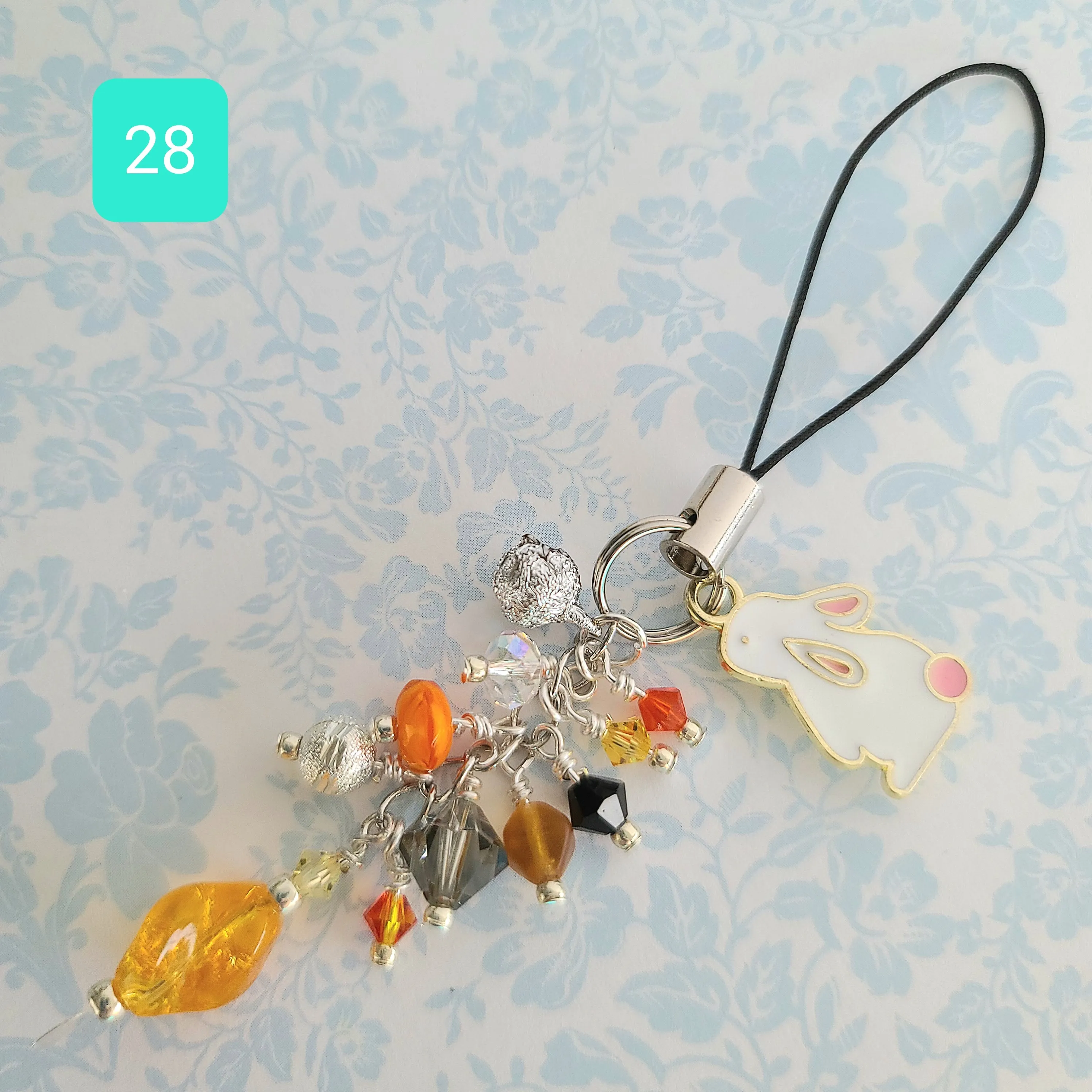 Crystal Bunny Bag/Cell Phone Charms