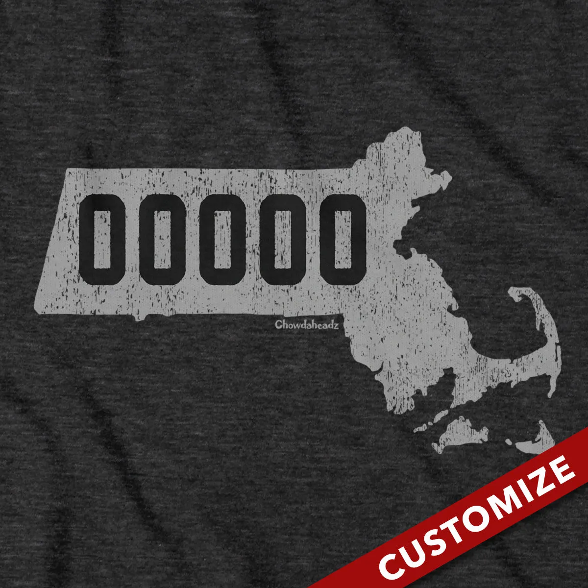Custom Massachusetts Zip Code T-Shirt
