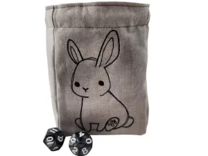 Cute bunny dice bag, TTRPG