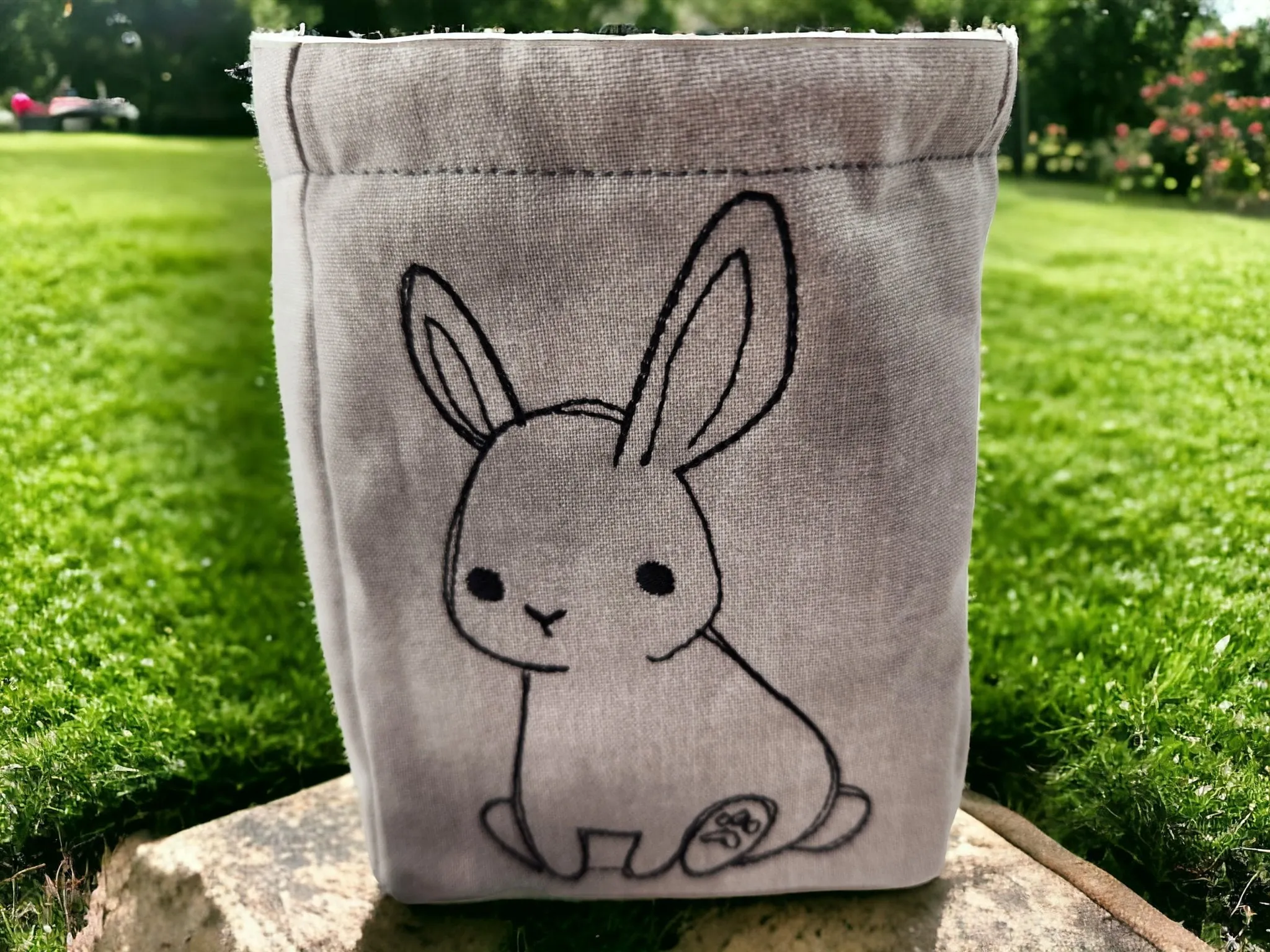 Cute bunny dice bag, TTRPG