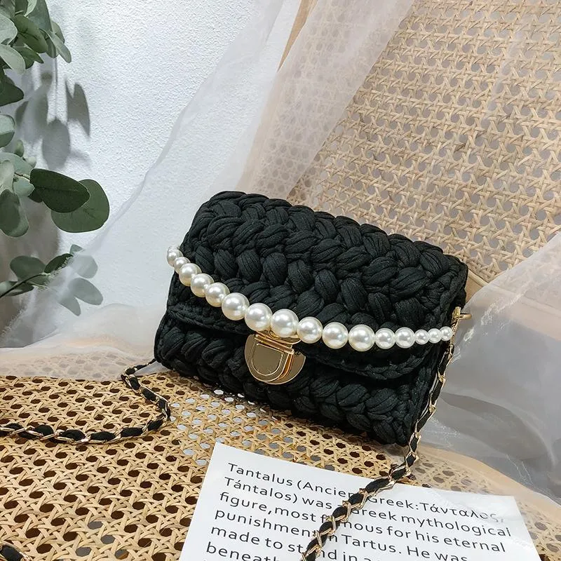 Cute Light Gray Crochet Small Handbag Crossbody Purse Crochet Shoulder Bag for Girl Cute Crochet Purses