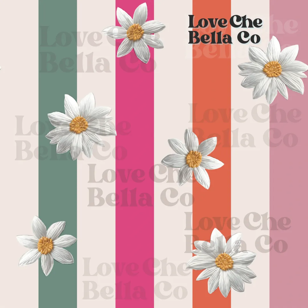 Daisy stripes - SEAMLESS FILES
