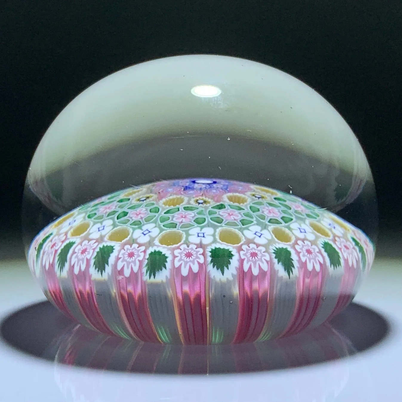 Damon MacNaught 2020 Complex Concentric Millefiori With Pink Rose Canes