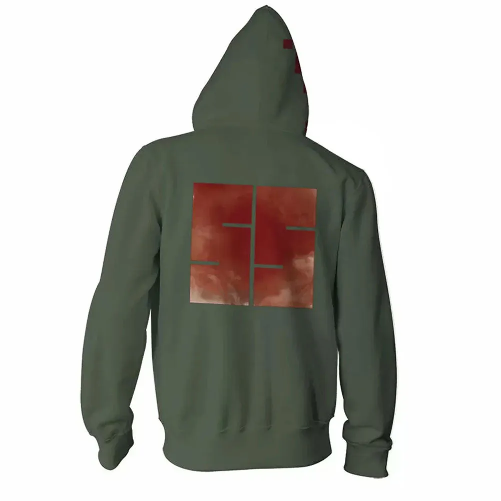 Danganronpa Nagito Komaeda Cosplay Hoodie 3D Printed Hooded Sweatshirt Casual Streetwear Zip Up Coat