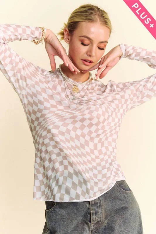DAV110 - CHECKERED MESH TOP -