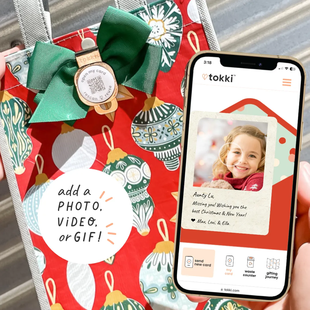 Dazzle | Large | Reusable Gift Bag   QR Greeting Card
