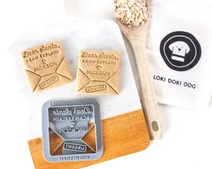 Dear Santa Letter "I Can Explain" Dog Biscuit Cookie Cutter (PERSONALIZED)