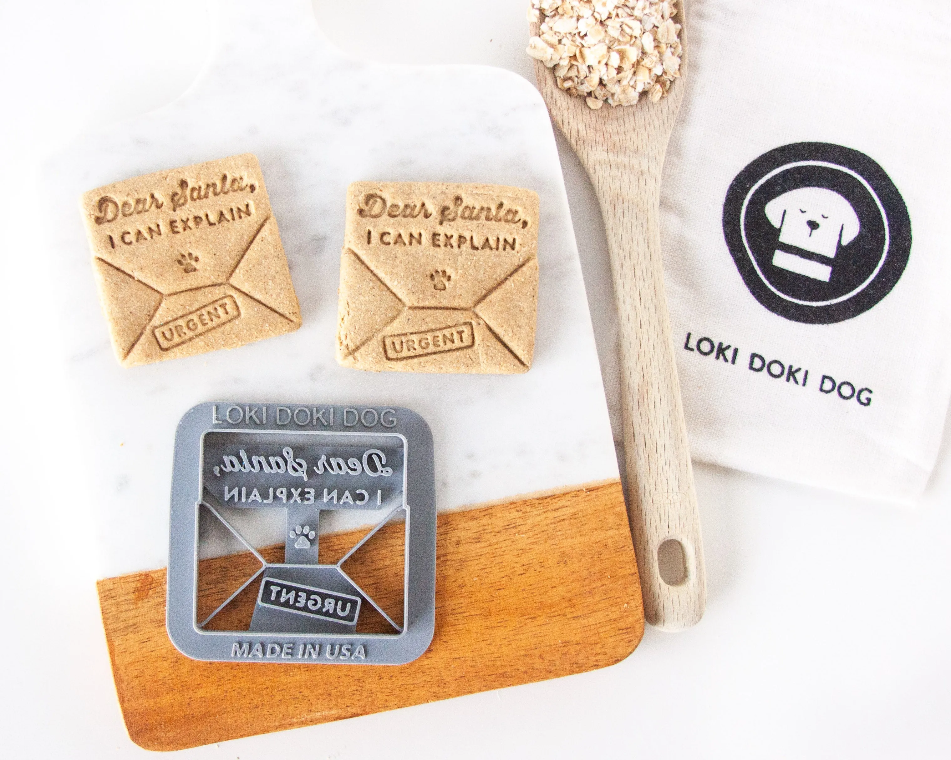 Dear Santa Letter "I Can Explain" Dog Biscuit Cookie Cutter (PERSONALIZED)