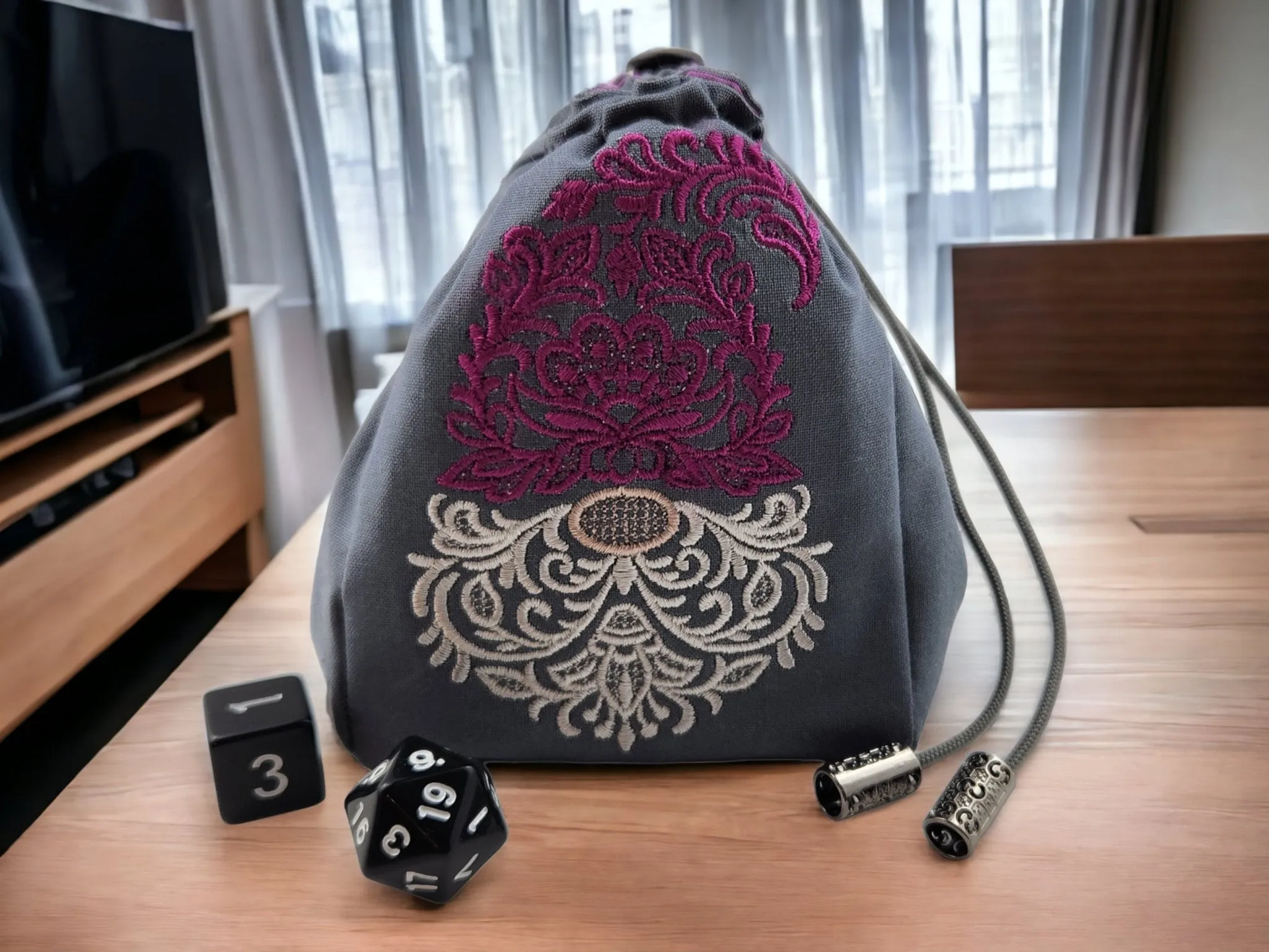 Decorative Gnome dice bag