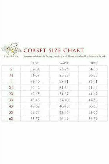 Deluxe Plum Brocade Steel Boned Corset with Clasp Closure